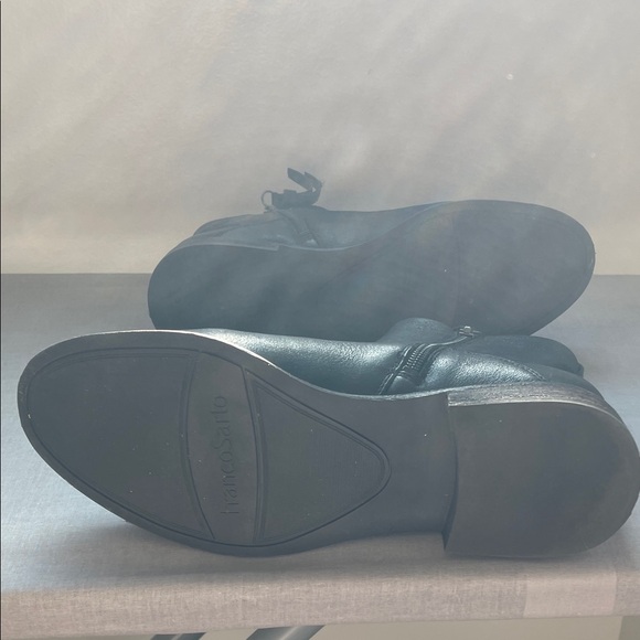 Franco Sarto Black Leather Hyla Ankle Boots Size 7.5 - Picture 8 of 14
